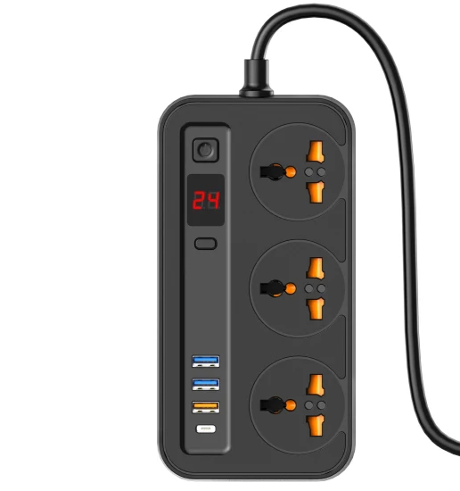 Toma de corriente con protector Pd USB Sugre con extensión de alimentación de carga rápida tipo C 1-99 horas Control de tiempo para teléfono inteligente Totalmente compatible