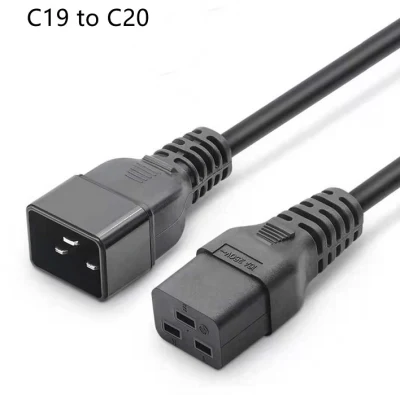 Cable de alimentación C19 a C13, servidor en rack PDU IEC C19 a C20 15A 20A, puente de extensión de alimentación, enchufe de Cable de plomo, 3 pies, 4 pies, 5 pies