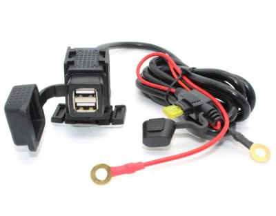 Kit de cargador USB para motocicleta 4.2A Toma de puerto USB dual para iPhone Smartphone Tablet GPS