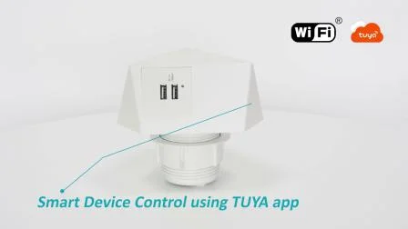 Enchufe de mesa de fácil instalación con control inteligente y carga inalámbrica