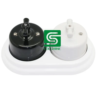 Interruptor de pared de porcelana de cerámica de confianza Interruptor eléctrico de 250 V