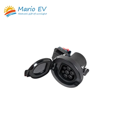 Cable cargador inteligente Enchufe IEC Type2 Socket con Hella Lock 16A 32A 250V 480V Estación de carga Tipo2 Europeo Enchufe de carga 62169 Pila de carga Enchufe hembra